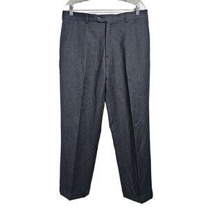di Milano men's wool charcoal gray dress pants slacks trousers size 36R